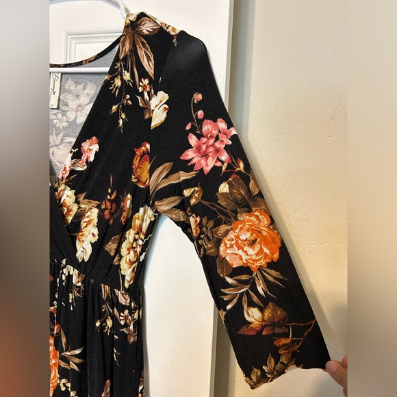 Black Dress with White/Pink Flowers - Picture 3 of 4